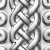 Celtic knot pendant made in high gloss sterling silver. Circle shaped. Front view.