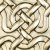 Celtic knot pendant made in yellow gold plated polished brass. Square shaped. Front view.