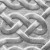 Celtic knot pendant made in satin sterling silver. Circle shaped. Front view.